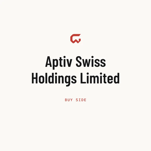 Buy side: Aptiv Swiss Holdings Limited