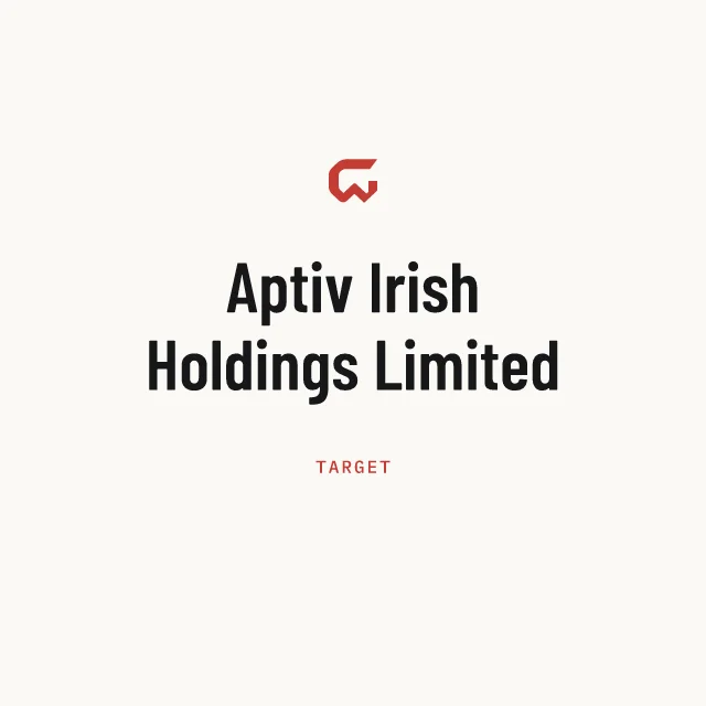 Target: Aptiv Irish Holdings Limited