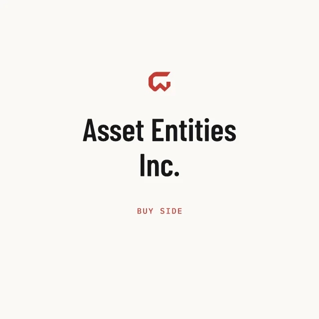 Buy side: Asset Entities Inc.