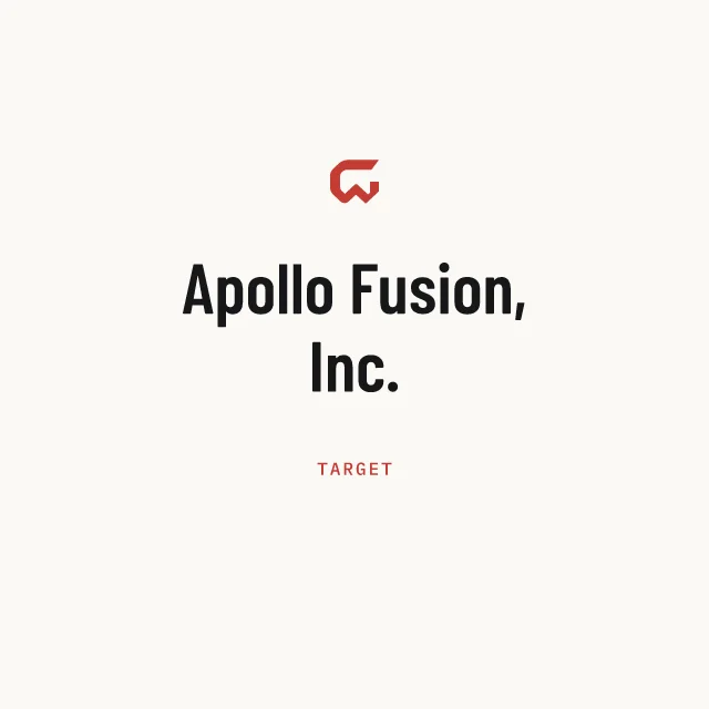 Target: Apollo Fusion, Inc.