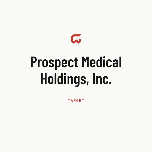 Target: Prospect Medical Holdings, Inc.