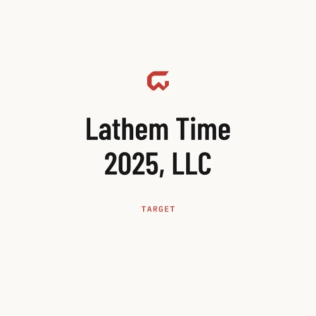 Target: Lathem Time 2025, LLC