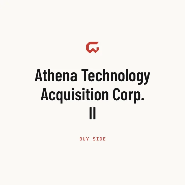 Buy side: Athena Technology Acquisition Corp. II