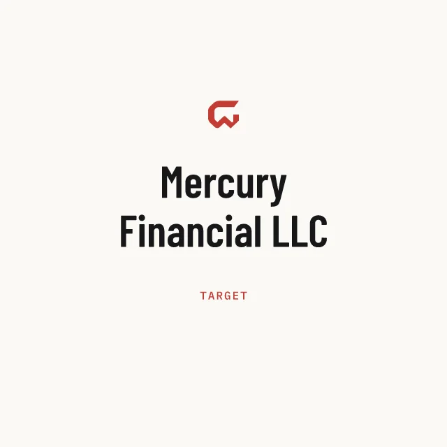 Target: Mercury Financial LLC