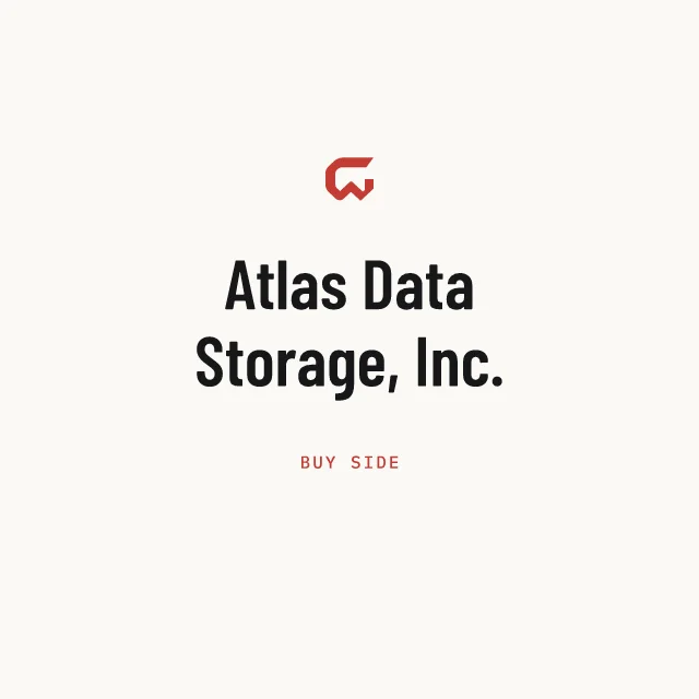 Buy side: Atlas Data Storage, Inc.