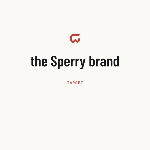 Target: the Sperry brand