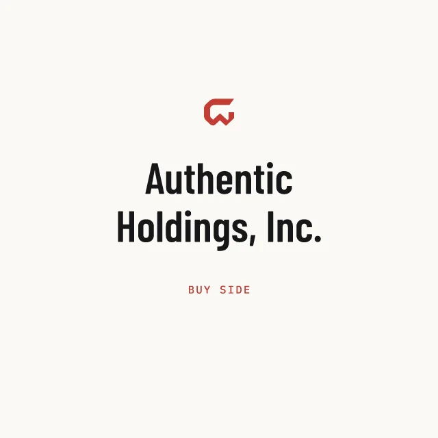 Buy side: Authentic Holdings, Inc.