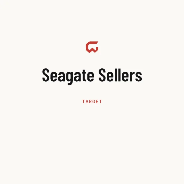 Target: Seagate Sellers