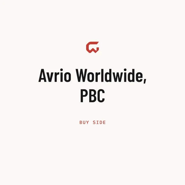 Buy side: Avrio Worldwide, PBC