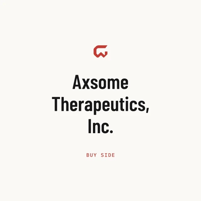 Buy side: Axsome Therapeutics, Inc.
