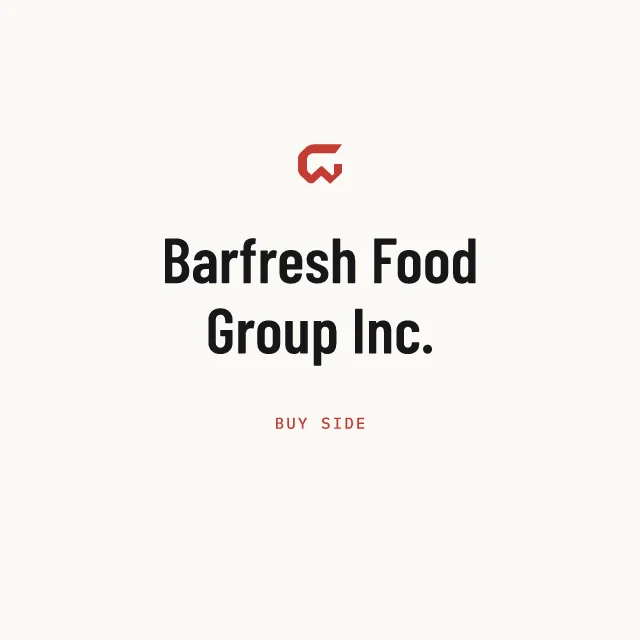 Buy side: Barfresh Food Group Inc.