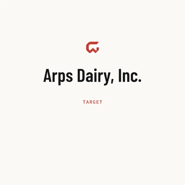 Target: Arps Dairy, Inc.