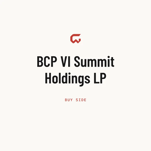 Buy side: BCP VI Summit Holdings LP