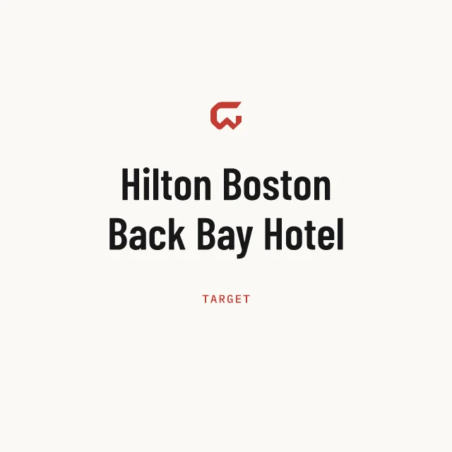 Target: Hilton Boston Back Bay Hotel