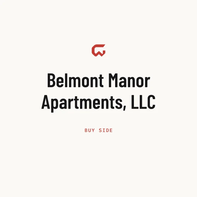 Buy side: Belmont Manor Apartments, LLC
