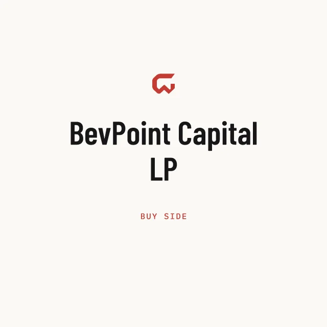 Buy side: BevPoint Capital LP