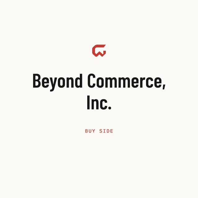 Buy side: Beyond Commerce, Inc.