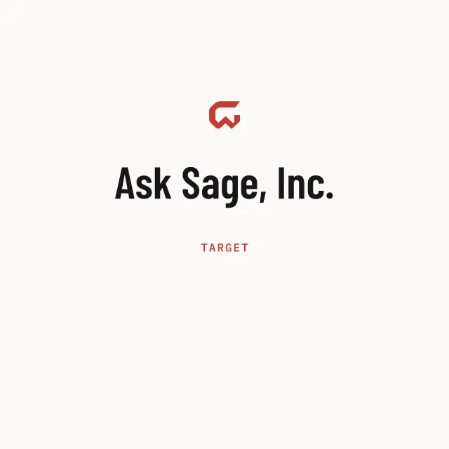 Target: Ask Sage, Inc.