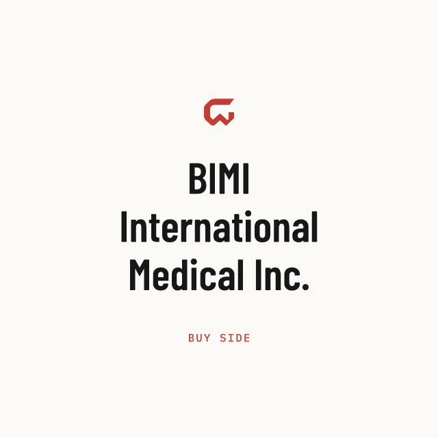 Buy side: BIMI International Medical Inc.