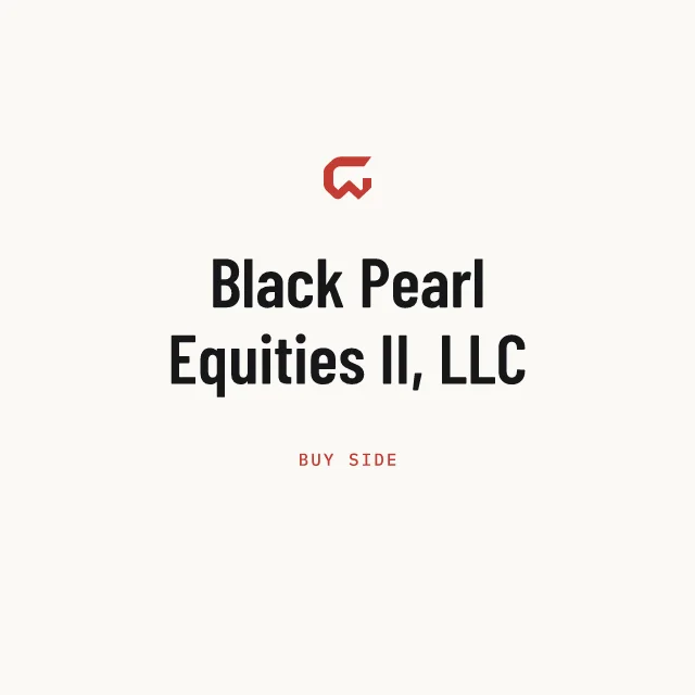 Buy side: Black Pearl Equities II, LLC