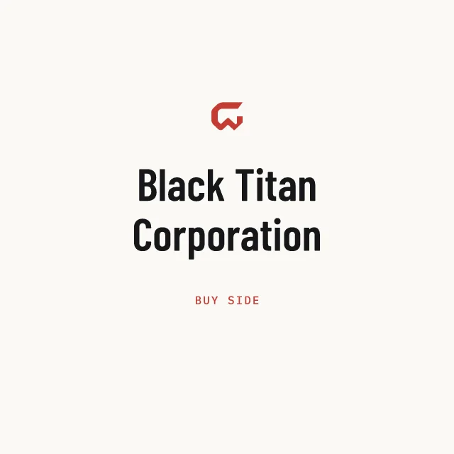 Buy side: Black Titan Corporation