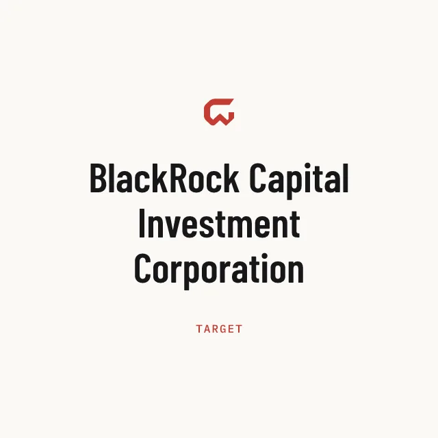 Target: BlackRock Capital Investment Corporation