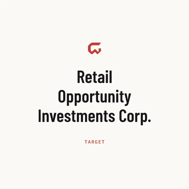 Target: Retail Opportunity Investments Corp.