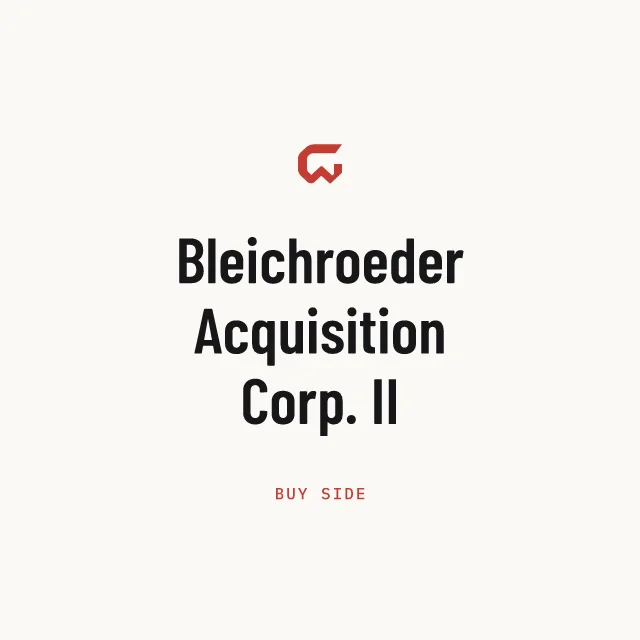 Buy side: Bleichroeder Acquisition Corp. II
