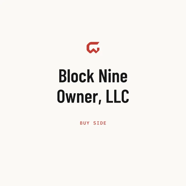 Buy side: Block Nine Owner, LLC
