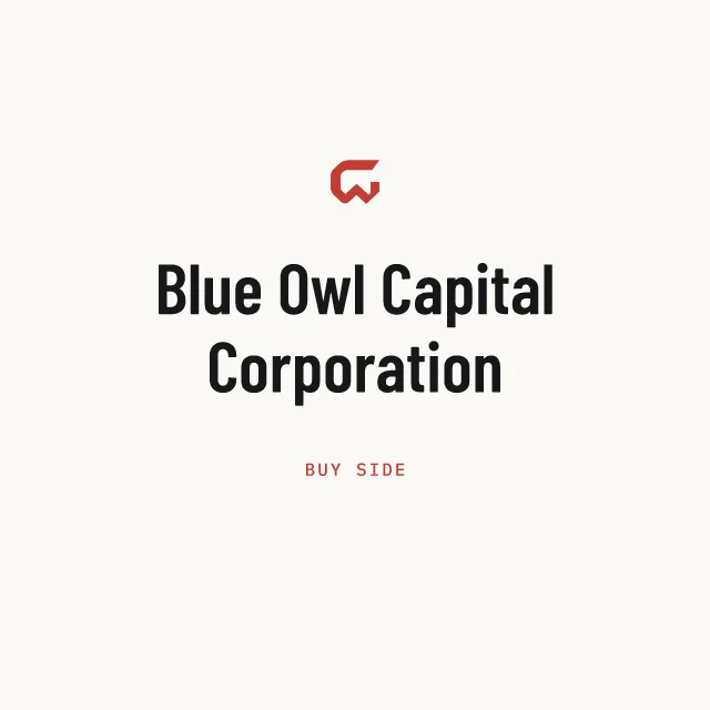 Buy side: Blue Owl Capital Corporation