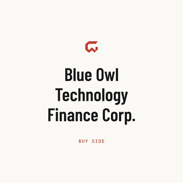 Buy side: Blue Owl Technology Finance Corp.