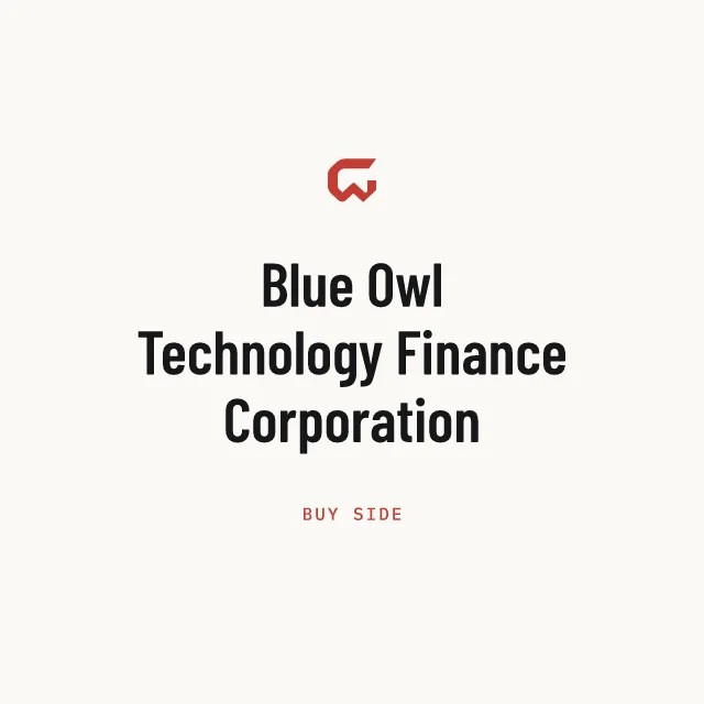 Buy side: Blue Owl Technology Finance Corporation