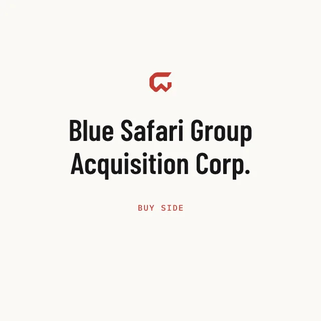 Buy side: Blue Safari Group Acquisition Corp.