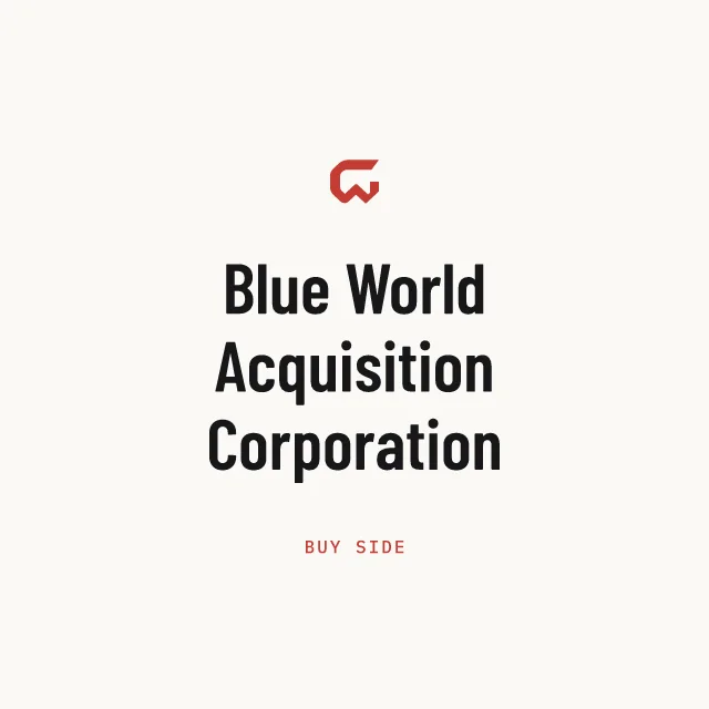Buy side: Blue World Acquisition Corporation