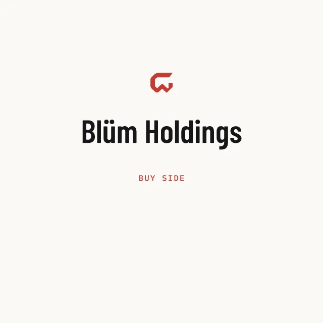 Buy side: Blüm Holdings