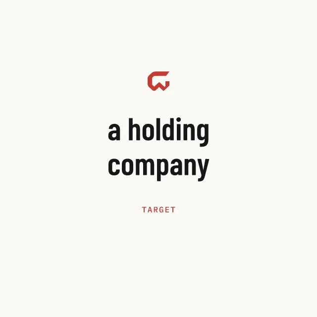Target: a holding company