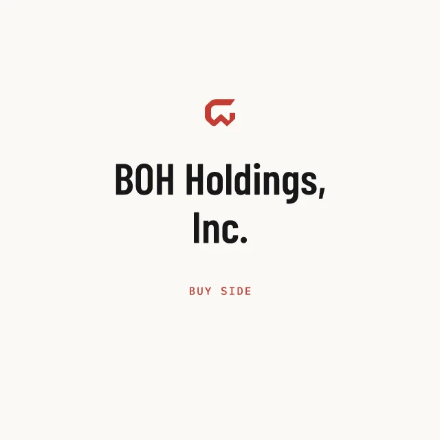 Buy side: BOH Holdings, Inc.