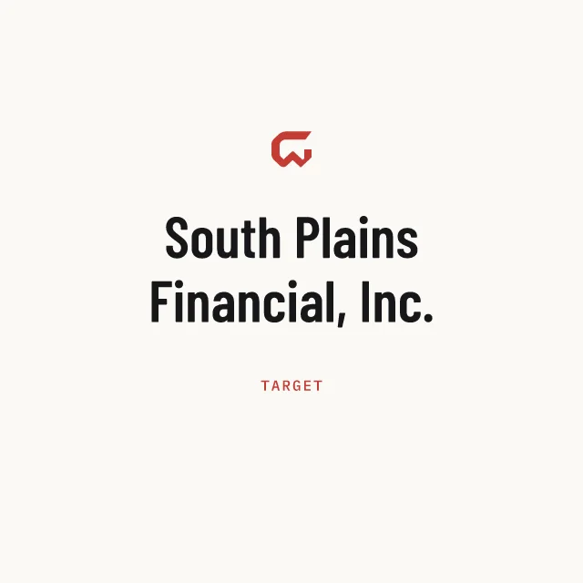 Target: South Plains Financial, Inc.