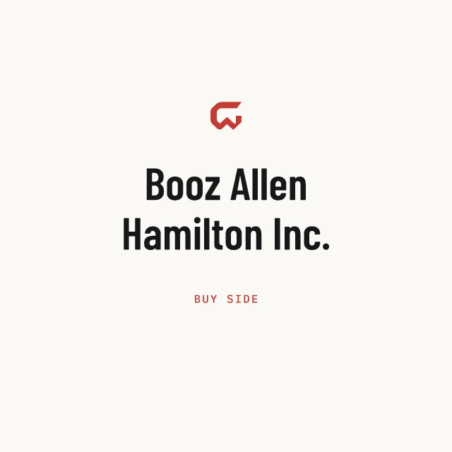 Buy side: Booz Allen Hamilton Inc.