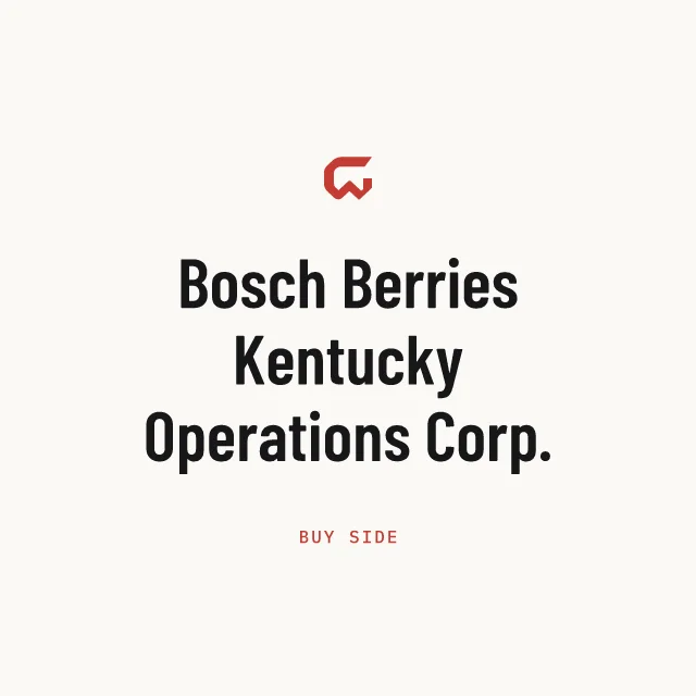 Buy side: Bosch Berries Kentucky Operations Corp.