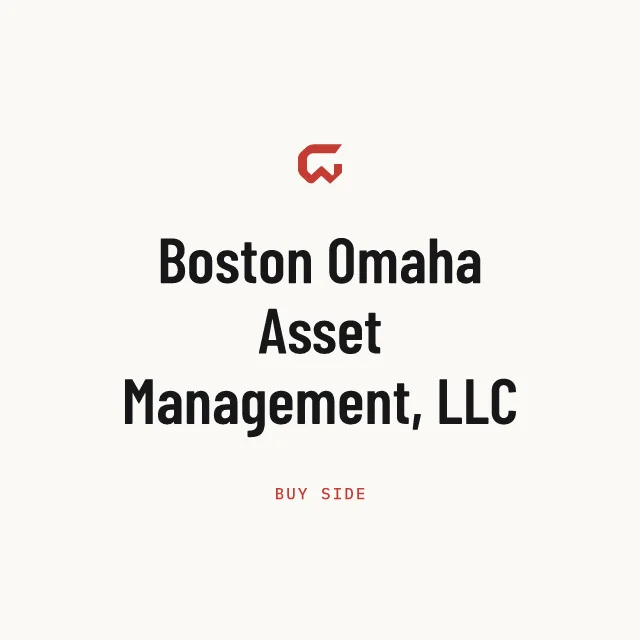 Buy side: Boston Omaha Asset Management, LLC