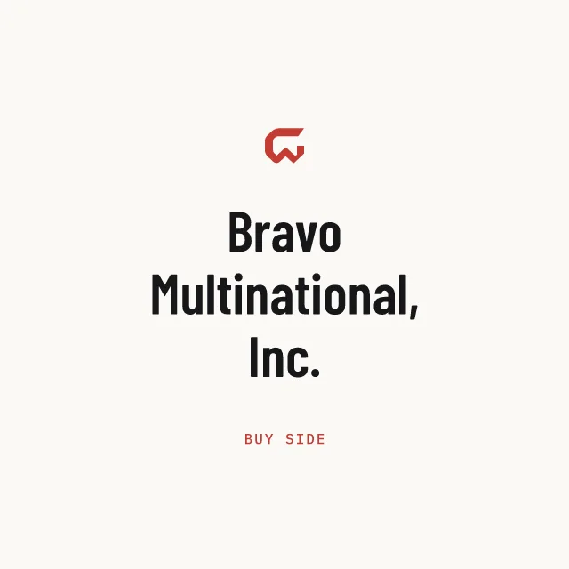 Buy side: Bravo Multinational, Inc.
