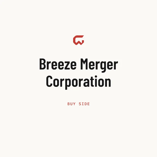 Buy side: Breeze Merger Corporation