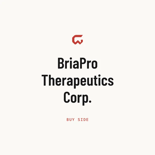 Buy side: BriaPro Therapeutics Corp.