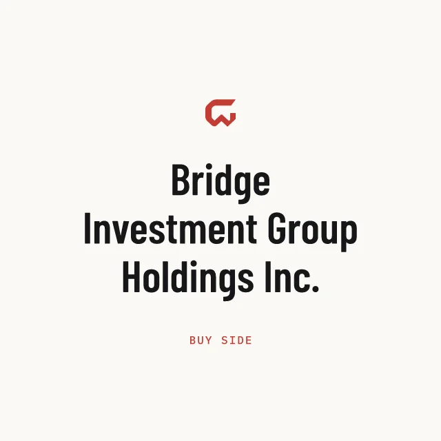 Buy side: Bridge Investment Group Holdings Inc.