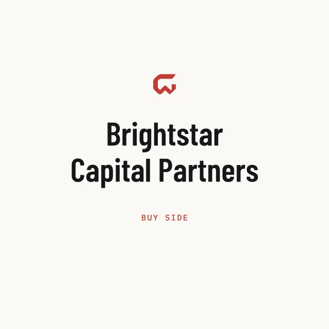 Buy side: Brightstar Capital Partners