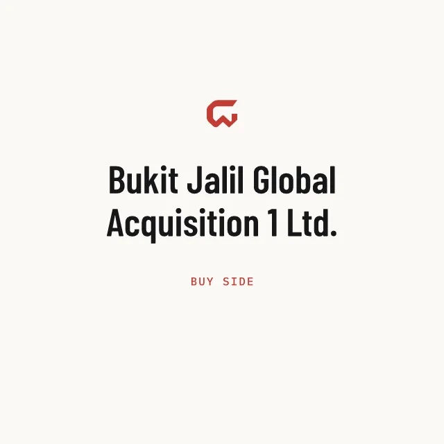 Buy side: Bukit Jalil Global Acquisition 1 Ltd.