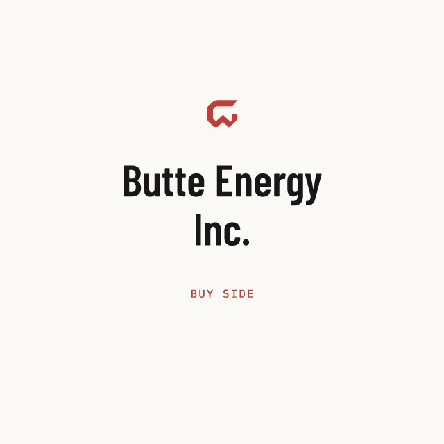 Buy side: Butte Energy Inc.