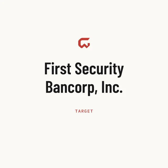 Target: First Security Bancorp, Inc.