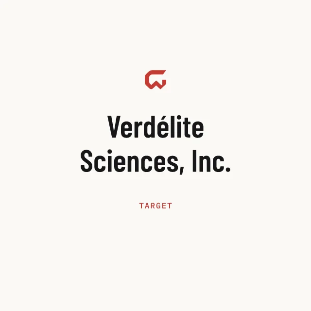 Target: Verdélite Sciences, Inc.
